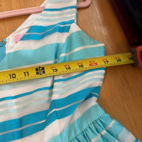 Lilly Pulitzer Size 6 Iveigh Blue Crush Bay Stripe Dress   EUC - Picture 4 of 5